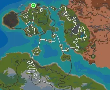 Planimetria ufficiale Zwift di Climber's Gambit nel mondo Watopia.