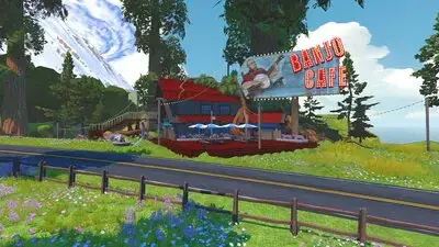 Scena virtuale di Watopia dalla comunicazione ufficiale Zwift. La planimetria del percorso e disponibile nella scheda.
