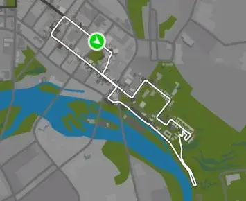 Planimetria ufficiale Zwift di Cobbled Climbs Reverse nel mondo Richmond. Fonte: Zwift.