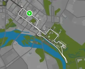 Planimetria ufficiale Zwift di Cobbled Climbs nel mondo Richmond. Fonte: Zwift.