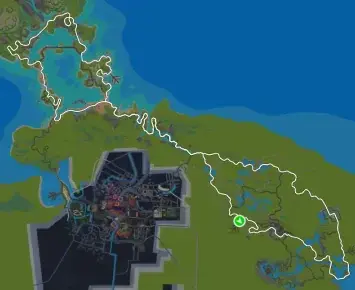 Planimetria ufficiale Zwift di Country to Coastal nel mondo Makuri Islands. Fonte: Zwift.