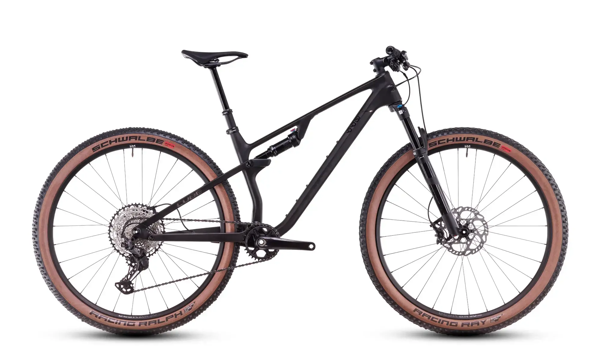 Cube AMS ZERO99 C:68X Race 833100, bicicletta completa vista dal lato trasmissione