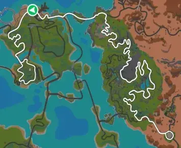 Planimetria ufficiale Zwift di Danger Noodle nel mondo Watopia. Fonte: Zwift.