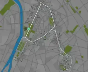 Planimetria ufficiale Zwift di Double Espresso. Fonte: Zwift.