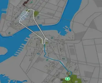 Planimetria ufficiale Zwift di Double Span Spin nel mondo New York. Fonte: Zwift.