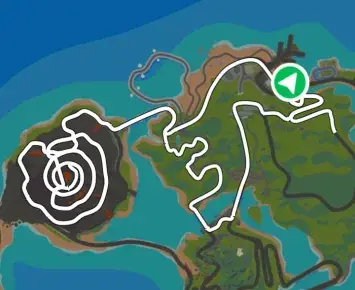 Planimetria ufficiale Zwift di Downtown Eruption nel mondo Watopia. Fonte: Zwift.