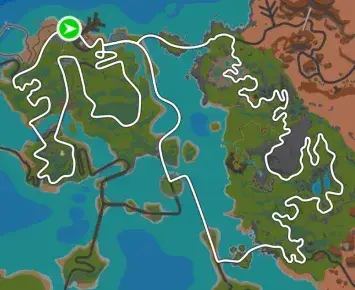 Planimetria ufficiale Zwift di Downtown Titans nel mondo Watopia.
