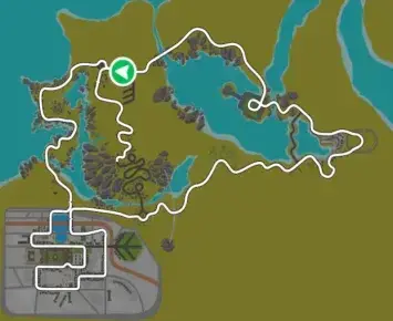 Planimetria ufficiale Zwift di Dun Dash nel mondo Scotland. Fonte: Zwift.