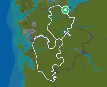 Planimetria ufficiale Zwift di Gentil 8 nel mondo France. Fonte: Zwift.