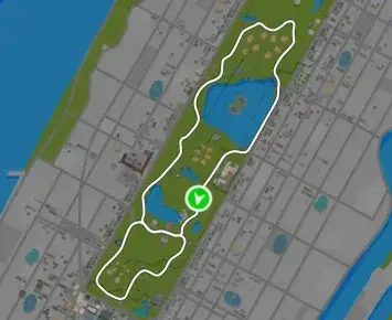 Planimetria ufficiale Zwift di Gotham Grind nel mondo New York. Fonte: Zwift.