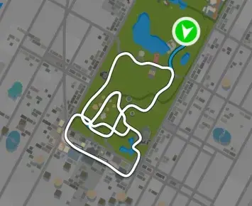Planimetria ufficiale Zwift di Grand Central Circuit Reverse nel mondo New York. Fonte: Zwift.