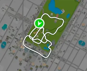 Planimetria ufficiale Zwift di Grand Central Circuit nel mondo New York. Fonte: Zwift.