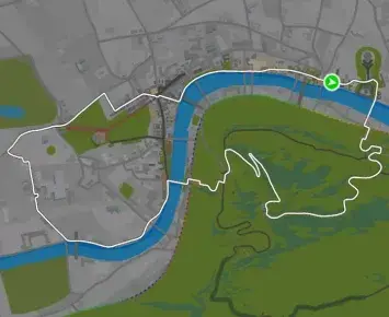 Planimetria ufficiale Zwift di Greater London Loop Reverse nel mondo London. Fonte: Zwift.
