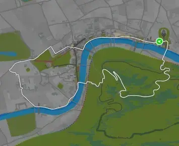 Planimetria ufficiale Zwift di Greater London Loop nel mondo London. Fonte: Zwift.