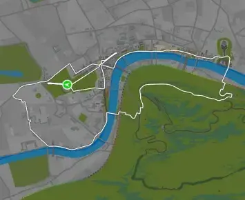 Planimetria ufficiale Zwift di Greatest London Flat nel mondo London. Fonte: Zwift.