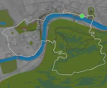 Planimetria ufficiale Zwift di Greatest London Loop Reverse nel mondo London. Fonte: Zwift.