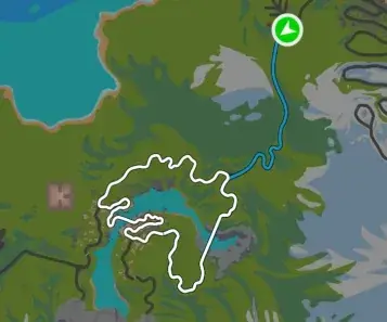 Planimetria ufficiale Zwift di Handful of Gravel nel mondo Watopia. Fonte: Zwift.