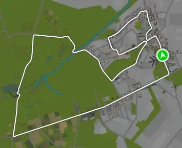 Planimetria ufficiale Zwift di Harrogate Circuit Reverse nel mondo Yorkshire. Fonte: Zwift.
