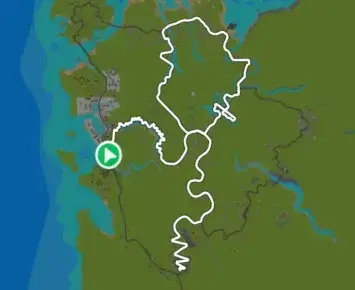 Planimetria ufficiale Zwift di Hell of the North nel mondo France. Fonte: Zwift.