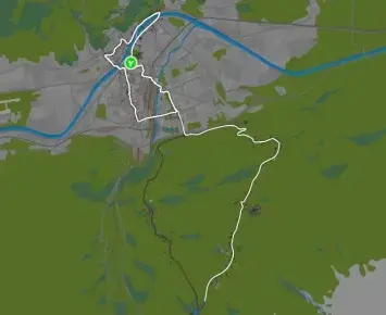 Planimetria ufficiale Zwift di Innsbruck KOM After Party nel mondo Innsbruck. Fonte: Zwift.