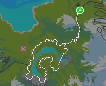 Planimetria ufficiale Zwift di Jungle Circuit nel mondo Watopia.