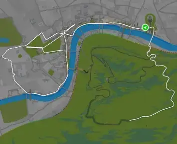 Planimetria ufficiale Zwift di Keith Hill After Party nel mondo London. Fonte: Zwift.