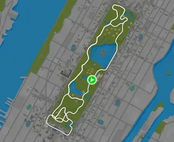 Planimetria ufficiale Zwift di Knickerbocker Reverse nel mondo New York. Fonte: Zwift.