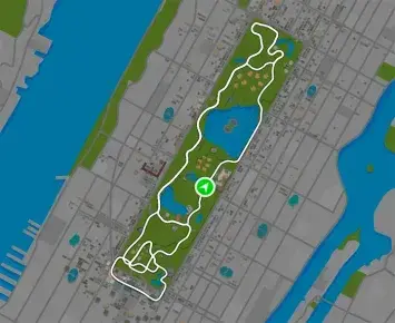 Planimetria ufficiale Zwift di Knickerbocker nel mondo New York.