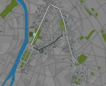 Planimetria ufficiale Zwift di La Boucle nel mondo Paris. Fonte: Zwift.