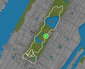 Planimetria ufficiale Zwift di Lady Liberty nel mondo New York. Fonte: Zwift.
