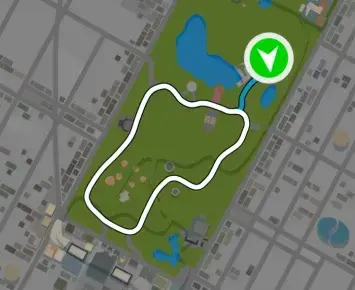 Planimetria ufficiale Zwift di LaGuardia Loop nel mondo New York. Fonte: Zwift.