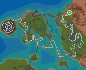 Planimetria ufficiale Zwift di Legends and Lava. Fonte: Zwift.