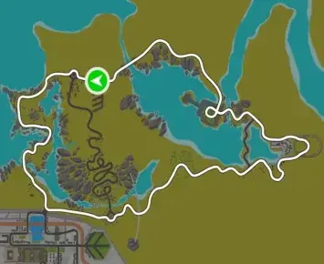 Planimetria ufficiale Zwift di Loch Loop nel mondo Scotland. Fonte: Zwift.