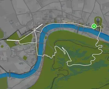 Planimetria ufficiale Zwift di London 8 nel mondo London. Fonte: Zwift.