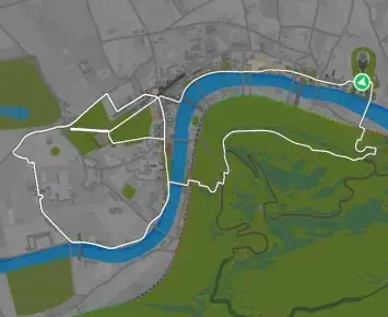 Planimetria ufficiale Zwift di London Calling nel mondo London. Fonte: Zwift.