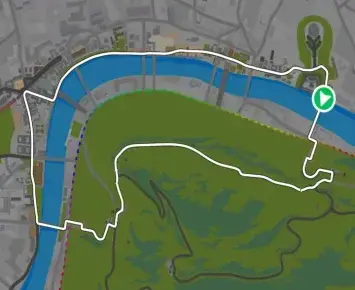 Planimetria ufficiale Zwift di London Flat nel mondo London. Fonte: Zwift.
