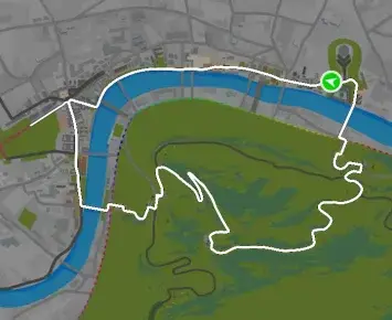 Planimetria ufficiale Zwift di The PRL Full nel mondo London.