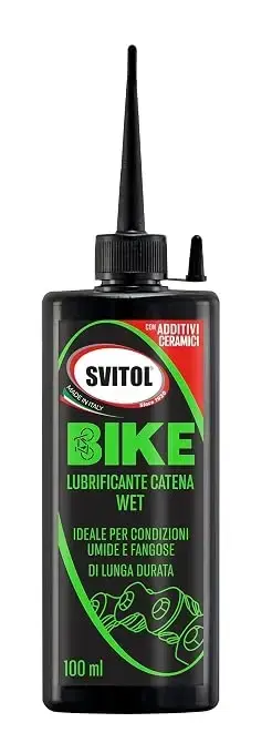 SVITOL Lubrificante Catena Wet, Ideale per E-Bike | Lubrificazione Duratura, Proprietà Anti Usura, 100 ml