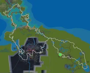 Planimetria ufficiale Zwift di Makuri 40 nel mondo Makuri Islands. Fonte: Zwift.