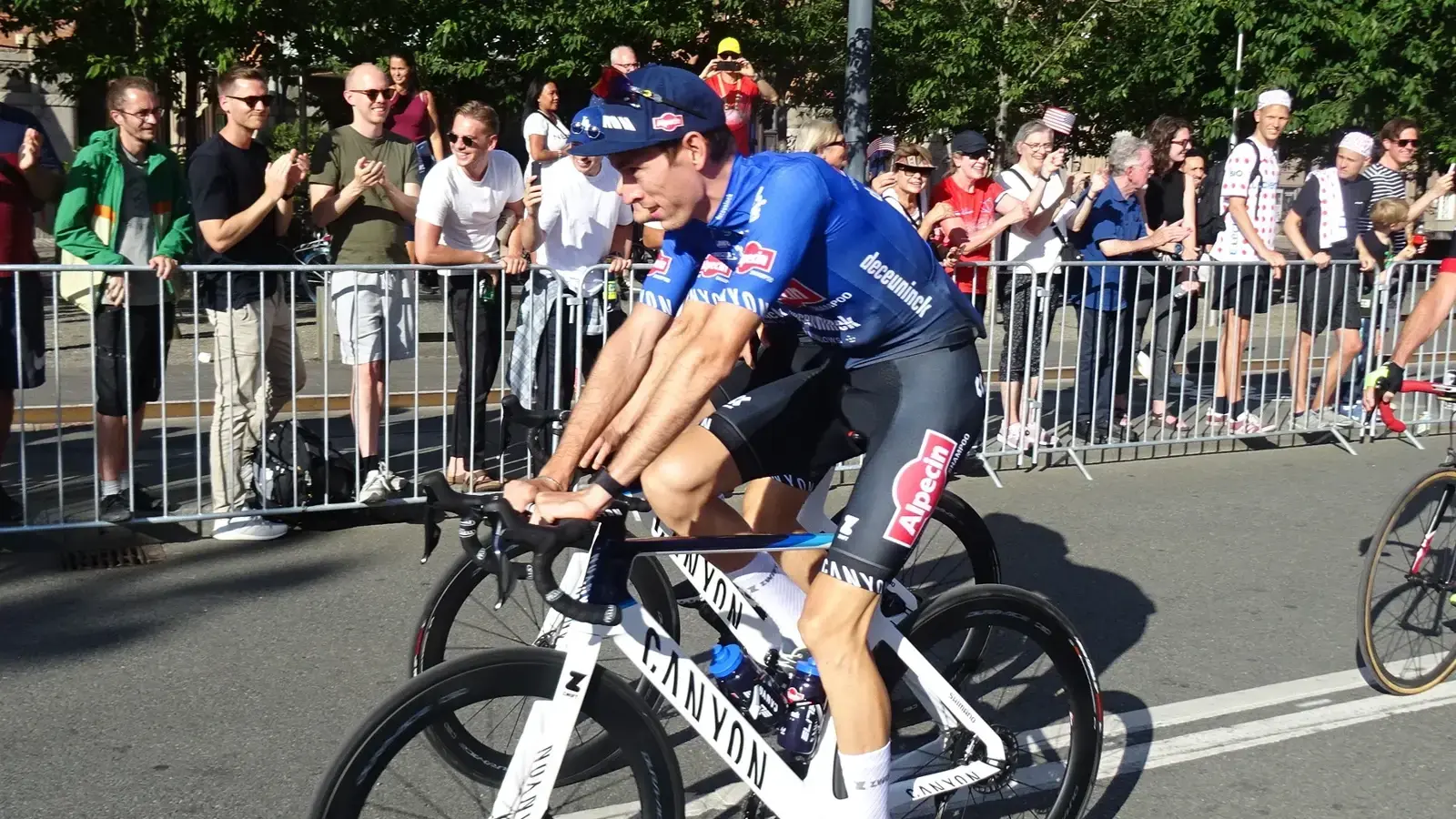 Michael Gogl alla presentazione del Tour 2022, foto d’archivio con la maglia Alpecin-Deceuninck