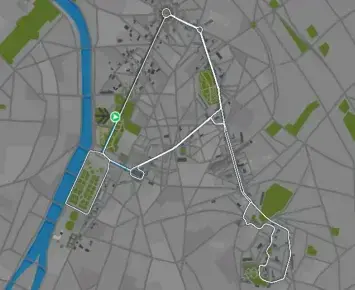 Planimetria ufficiale Zwift di Montmartre Mixer nel mondo Paris. Fonte: Zwift.