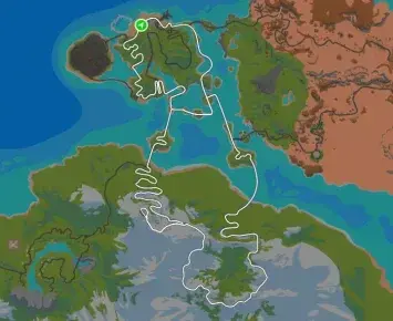 Planimetria ufficiale Zwift del percorso Mountain 8 a Watopia.