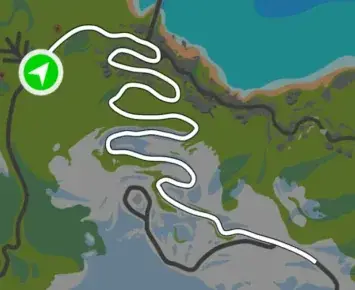 Planimetria ufficiale Zwift di Mountain Mash nel mondo Watopia. Fonte: Zwift.