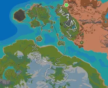 Planimetria ufficiale Zwift di Muir and the Mountain nel mondo Watopia.