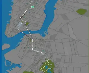 Planimetria ufficiale Zwift di No Sleep Till Brooklyn nel mondo New York. Fonte: Zwift.