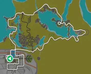 Planimetria ufficiale Zwift di Outer Scotland nel mondo Scotland. Fonte: Zwift.