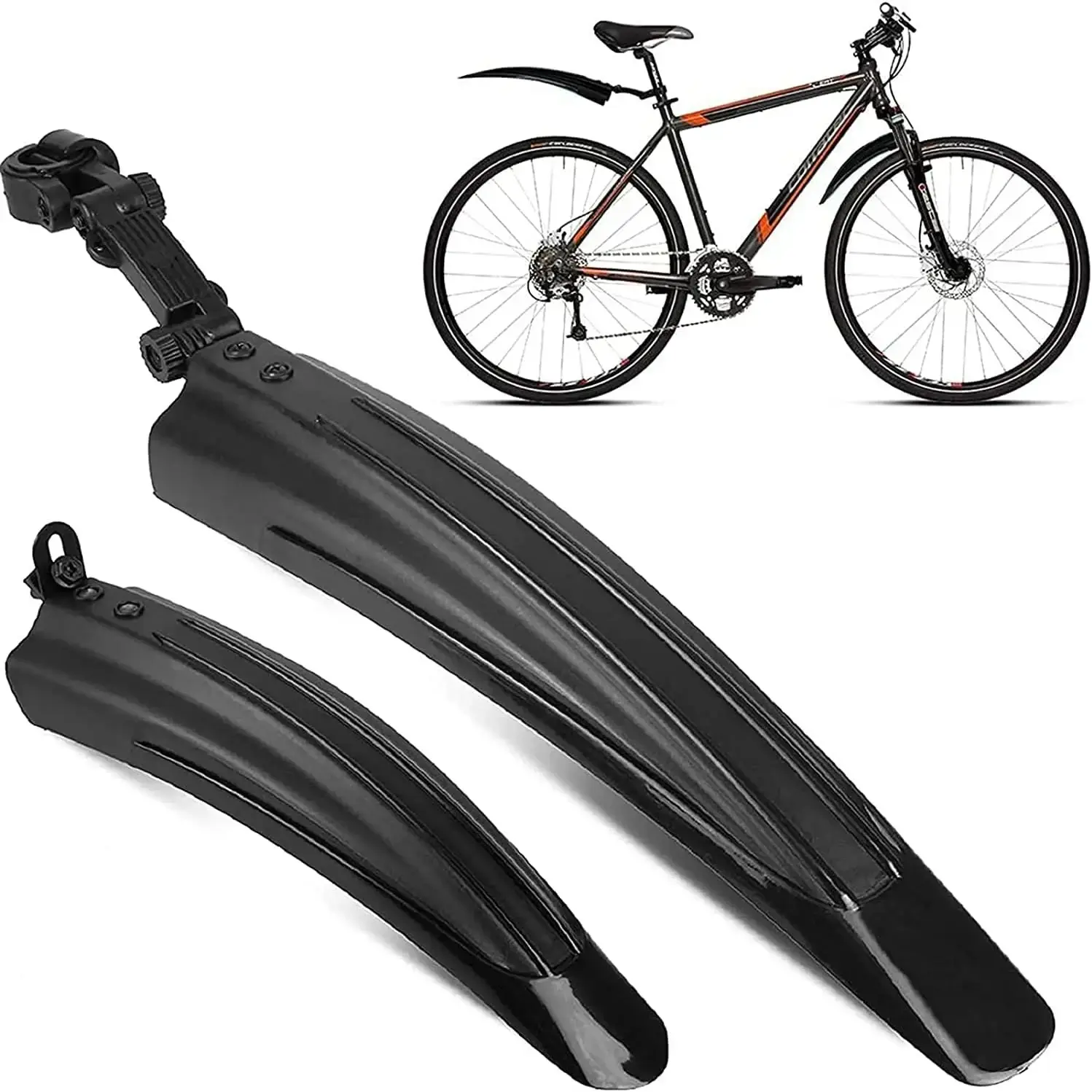 Favuit Parafango Bici, Universale Regolabile Parafanghi Bici Set 20-26 Pollici Anteriore Poster