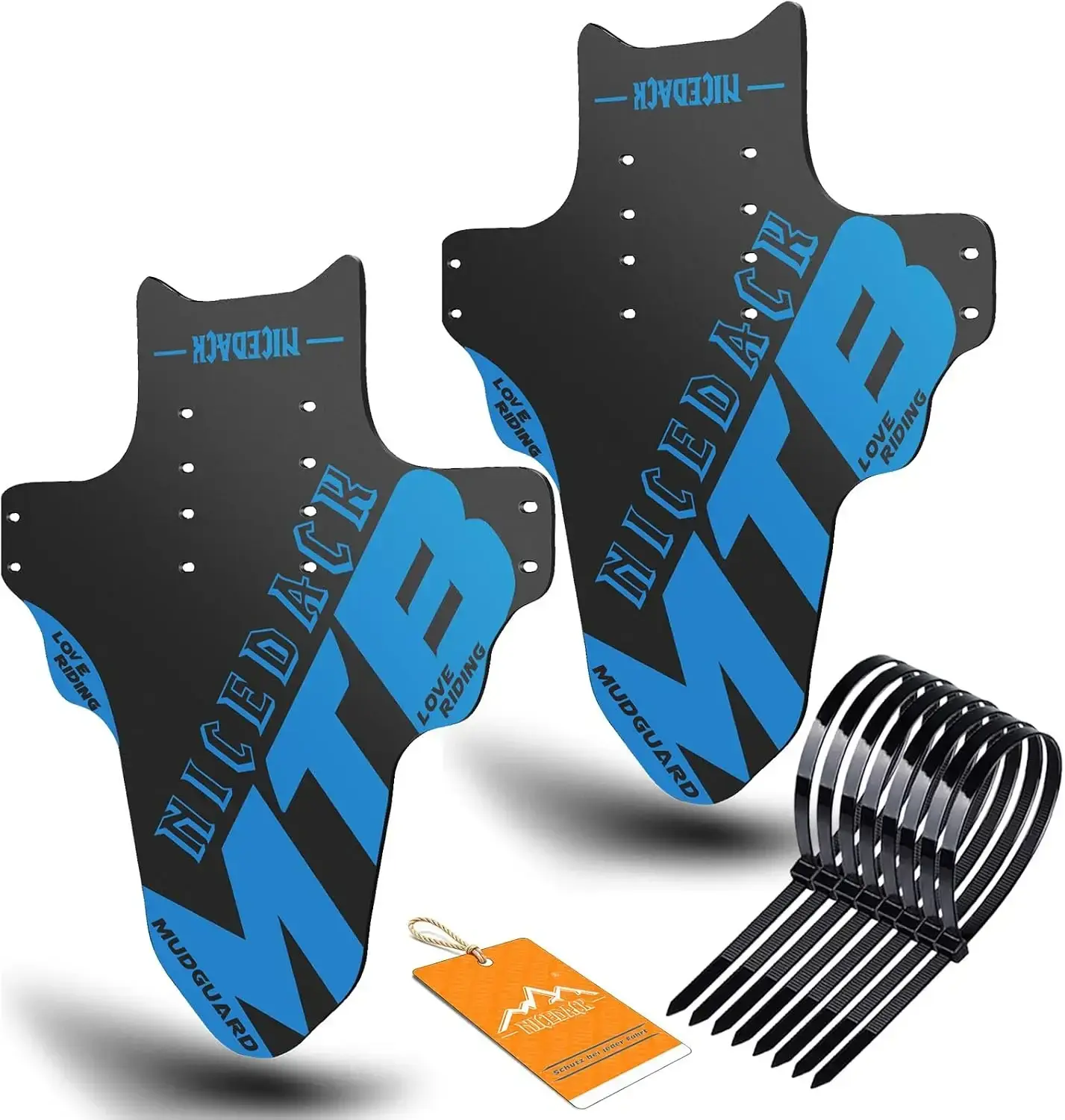 NICEDACK parafanghi per MTB, 2 Pezzi, Compatibile con Bici 20‑29 Pollici