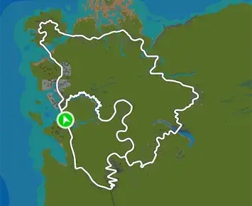 Planimetria ufficiale Zwift di Petit Boucle nel mondo France. Fonte: Zwift.