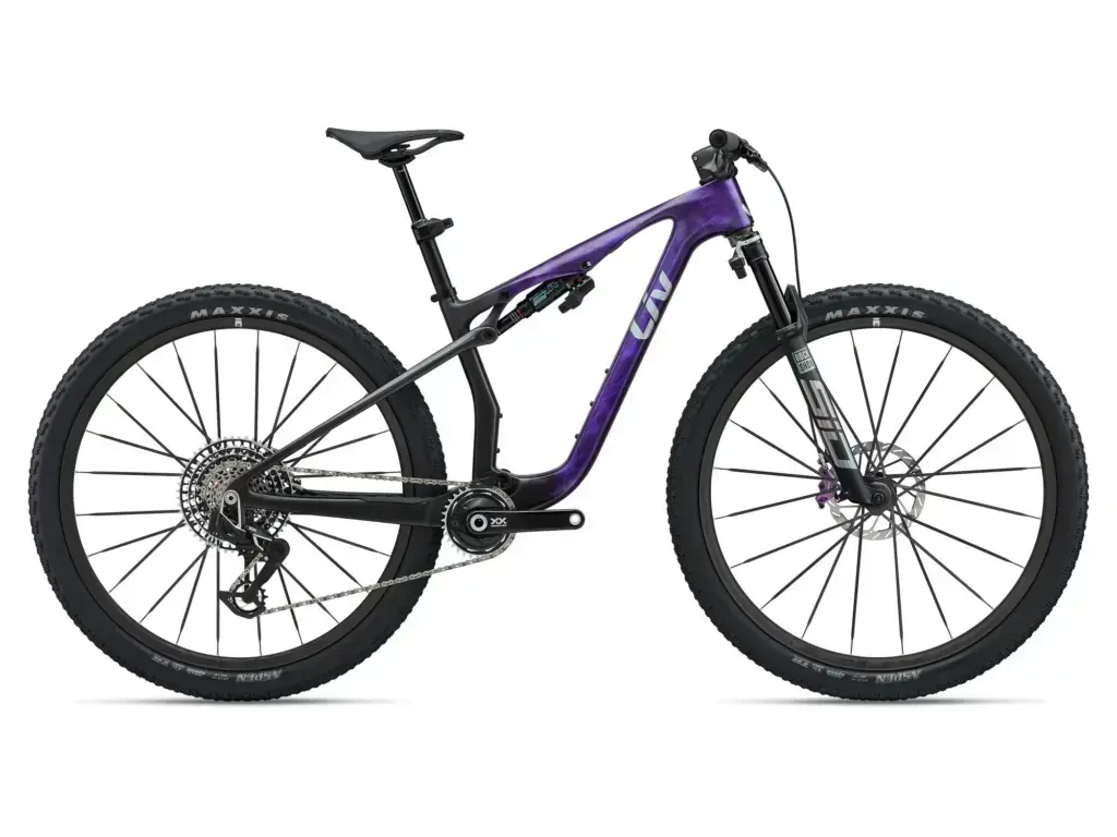 Liv Pique Advanced SL SE MY2027, bicicletta completa vista dal lato trasmissione